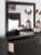 Ashley Maribel Black Queen Panel Bed with Mirrored Dresser