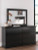 Ashley Maribel Black King Panel Bed with Mirrored Dresser