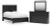 Ashley Maribel Black Full Panel Bed with Mirrored Dresser