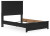 Ashley Maribel Black Full Panel Bed with Mirrored Dresser