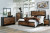 Benchcraft Kraeburn Brown Black King Panel Storage Bed with Mirrored Dresser and Nightstand