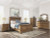 Ashley Vandenmore Medium Brown Queen Panel Bed with Mirrored Dresser, Chest and 2 Nightstands