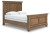 Ashley Vandenmore Medium Brown Queen Panel Bed with Mirrored Dresser and Chest