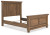 Ashley Vandenmore Medium Brown Queen Panel Bed with Mirrored Dresser and Chest