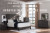 Ashley Parlayon Charcoal Queen Panel Storage Bed with Mirrored Dresser, Chest and Nightstand