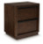 Ashley Kendamor Dark Brown Queen Canopy Bed with Mirrored Dresser and Nightstand