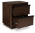 Ashley Kendamor Dark Brown Queen Canopy Bed with Mirrored Dresser and Nightstand