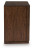 Ashley Kendamor Dark Brown Queen Canopy Bed with Mirrored Dresser and Nightstand