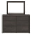Ashley Parlayon Charcoal Queen Panel Storage Bed with Mirrored Dresser
