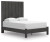 Ashley Parlayon Charcoal Queen Panel Bed with Mirrored Dresser