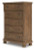 Ashley Vandenmore Medium Brown King Panel Bed with Mirrored Dresser and Chest