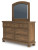 Ashley Vandenmore Medium Brown King Panel Bed with Mirrored Dresser