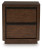 Ashley Kendamor Dark Brown California King Canopy Bed with Mirrored Dresser, Chest and 2 Nightstands