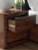 Ashley Kendamor Dark Brown California King Canopy Bed with Mirrored Dresser, Chest and 2 Nightstands