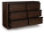 Ashley Kendamor Dark Brown California King Canopy Bed with Dresser