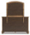 Ashley Vandenmore Medium Brown California King Panel Bed with Mirrored Dresser and Nightstand