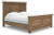 Ashley Vandenmore Medium Brown California King Panel Bed with Mirrored Dresser and Nightstand