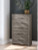 Ashley Urbanoore Brown Gray Twin Panel Bed with Mirrored Dresser, Chest and Nightstand