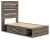 Ashley Urbanoore Brown Gray Twin Panel Bed with Storage with Mirrored Dresser and Chest Ashley Urbanoore Brown Gray Twin Panel Bed with Storage with Mirrored Dresser and Chest