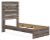 Ashley Urbanoore Brown Gray Twin Panel Bed with Dresser