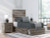 Ashley Urbanoore Brown Gray Twin Panel Bed with Storage with Mirrored Dresser