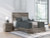 Ashley Urbanoore Brown Gray Queen Panel Bed with Mirrored Dresser and Nightstand