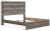 Ashley Urbanoore Brown Gray King Panel Bed with Mirrored Dresser, Chest and Nightstand