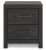 Ashley Delmorta Dark Gray Twin Panel Storage Bed with Mirrored Dresser and Nightstand