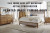 Ashley Sharlance Light Brown King Upholstered Panel Bed with Mirrored Dresser and Chest