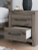 Ashley Urbanoore Brown Gray King Panel Bed with Mirrored Dresser and Nightstand