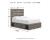Ashley Urbanoore Brown Gray Full Panel Bed with Storage with Mirrored Dresser and 2 Nightstands