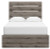Ashley Urbanoore Brown Gray Full Panel Bed with Storage with Mirrored Dresser and 2 Nightstands