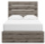 Ashley Urbanoore Brown Gray Full Panel Bed with Storage with Mirrored Dresser and 2 Nightstands