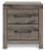 Ashley Urbanoore Brown Gray King Panel Bed with Mirrored Dresser and 2 Nightstands