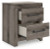 Ashley Urbanoore Brown Gray King Panel Bed with Mirrored Dresser and 2 Nightstands