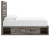 Ashley Urbanoore Brown Gray Full Panel Bed with Storage with Mirrored Dresser