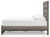 Ashley Urbanoore Brown Gray Full Panel Bed with Storage with Mirrored Dresser