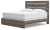 Ashley Urbanoore Brown Gray King Panel Bed with Dresser and Nightstand
