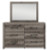 Ashley Urbanoore Brown Gray Full Panel Bed with Storage with Mirrored Dresser B100/12/B2405/50(2)/55/31/36