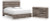 Ashley Urbanoore Brown Gray King Panel Bed with Dresser