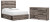 Ashley Urbanoore Brown Gray Full Panel Bed with Storage with Dresser B100/12/B2405/50(2)/55/31