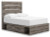 Ashley Urbanoore Brown Gray Full Panel Bed with Storage with Dresser B100/12/B2405/50(2)/55/31