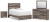Ashley Urbanoore Brown Gray Full Panel Bed with Mirrored Dresser and Nightstand