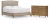 Ashley Sharlance Light Brown California King Upholstered Panel Bed with Dresser