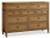 Ashley Sharlance Light Brown California King Upholstered Panel Bed with Dresser