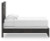 Ashley Delmorta Dark Gray Twin Panel Bed with Mirrored Dresser and Chest