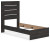 Ashley Delmorta Dark Gray Twin Panel Bed with Dresser and Nightstand