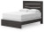 Ashley Delmorta Dark Gray Queen Panel Bed with Mirrored Dresser, Chest and Nightstand