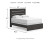 Ashley Delmorta Dark Gray Queen Panel Bed with Mirrored Dresser, Chest and Nightstand