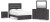 Ashley Delmorta Dark Gray Full Panel Bed with Mirrored Dresser and Nightstand